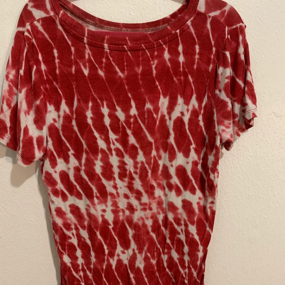 Tie die red and white shirt (girls)